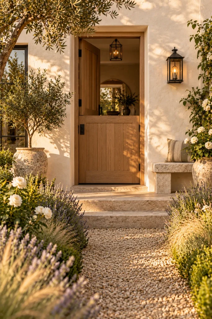 Earthy cottage home idea: a modern cottage front entrance