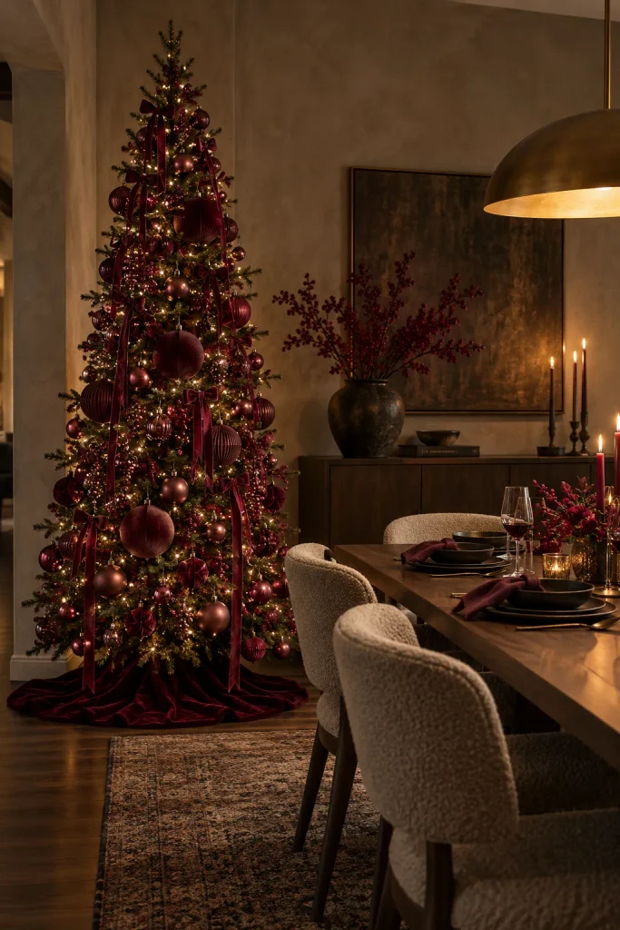 Christmas tree idea: a one color monochrome tree