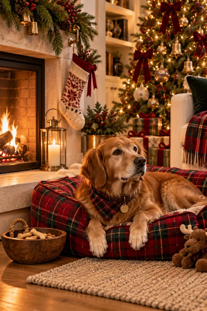 Ralph Lauren inspired Christmas idea: make a christmas corner for your dog