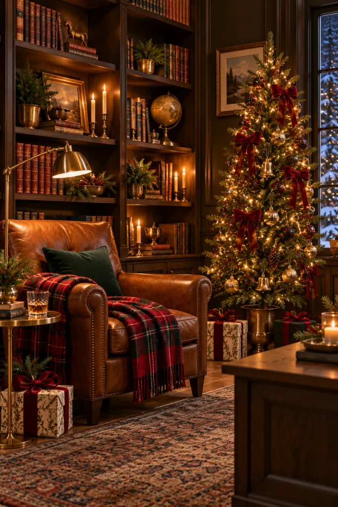 Ralph Lauren inspired Christmas idea: set up a christmas library den