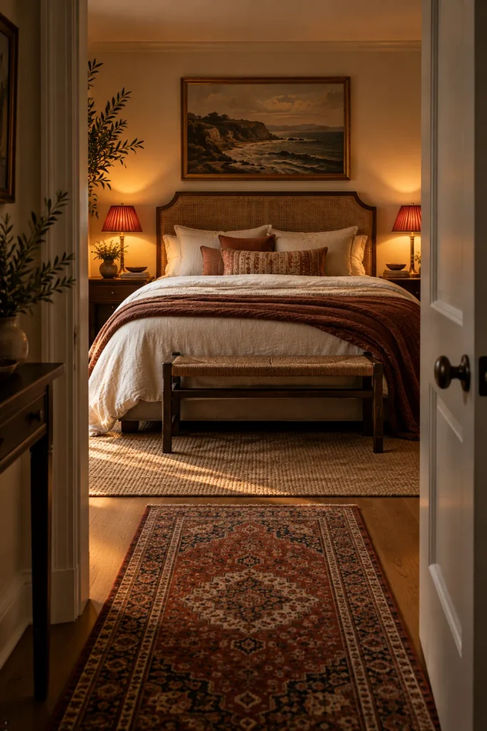 Guest bedroom idea: stage the view from the doorway