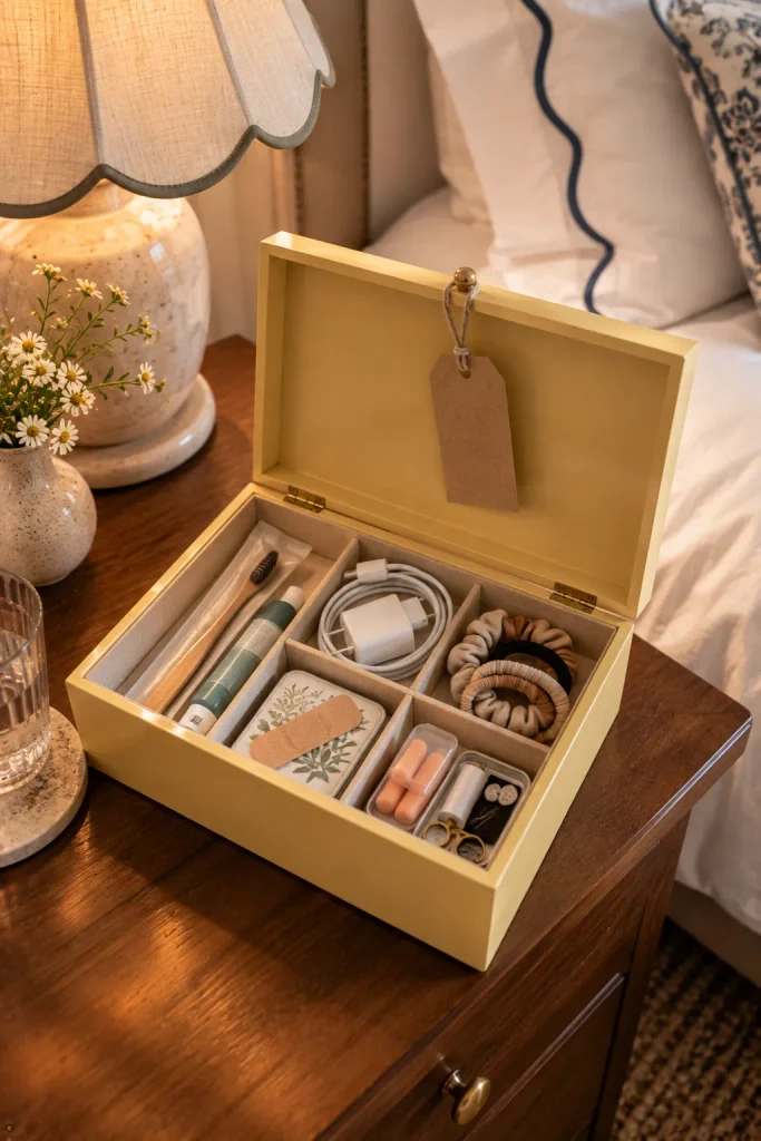 Guest bedroom idea: stock a forgot something drawer