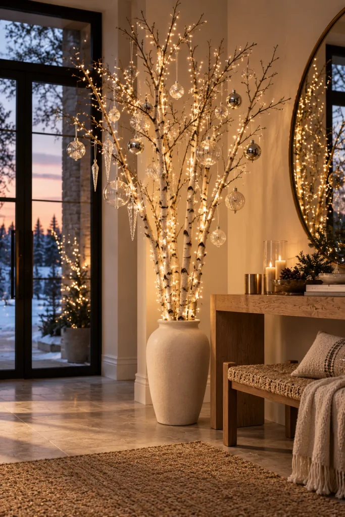 Christmas tree idea: the birch branch tree