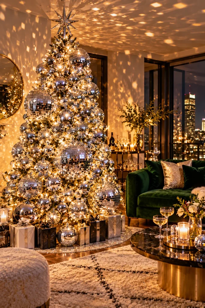 Christmas tree idea: the disco ball tree