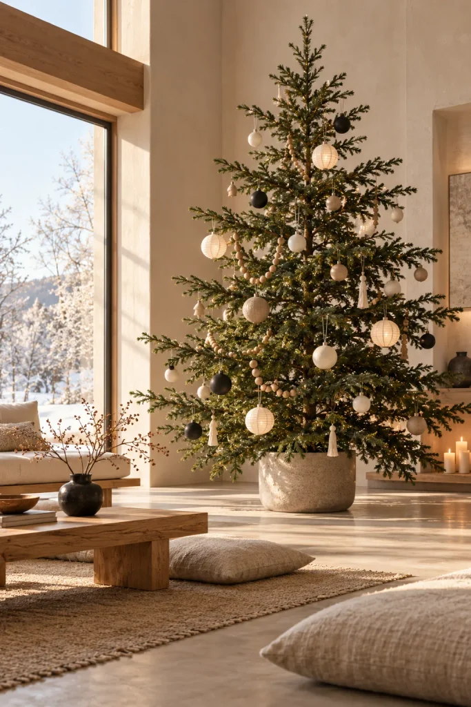 Christmas tree idea: the japandi minimal tree