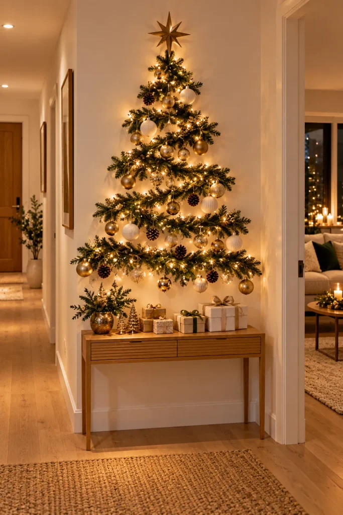 Christmas tree idea: the wall mounted tree