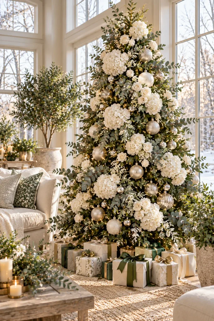 Christmas tree idea: the winter floral tree