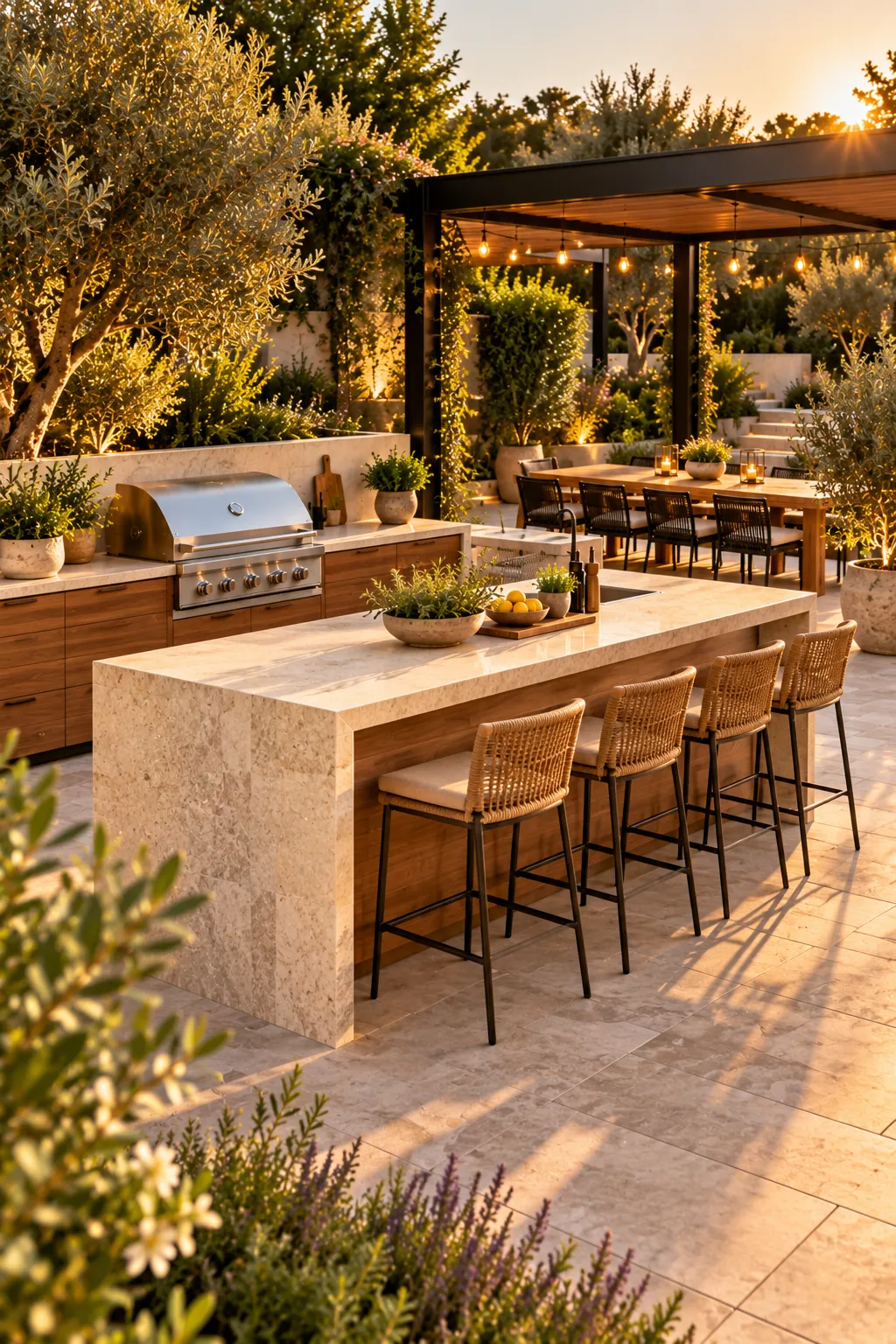 outdoor kitchen layout ideas