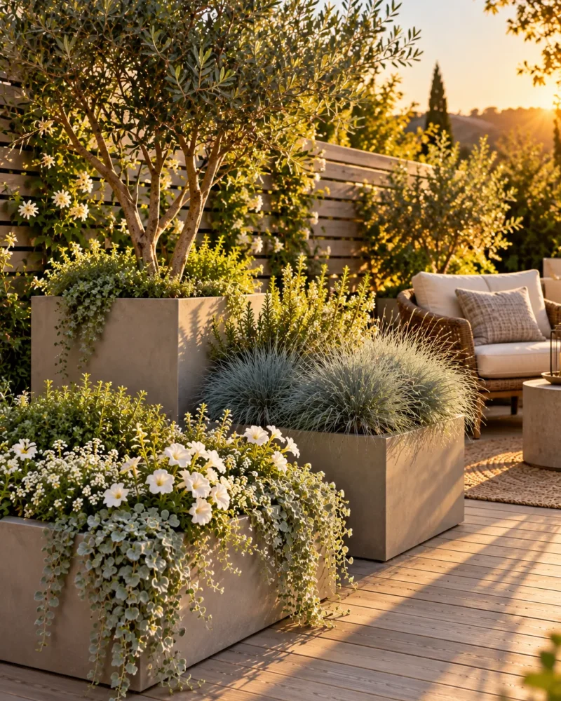 outdoor planter box styling