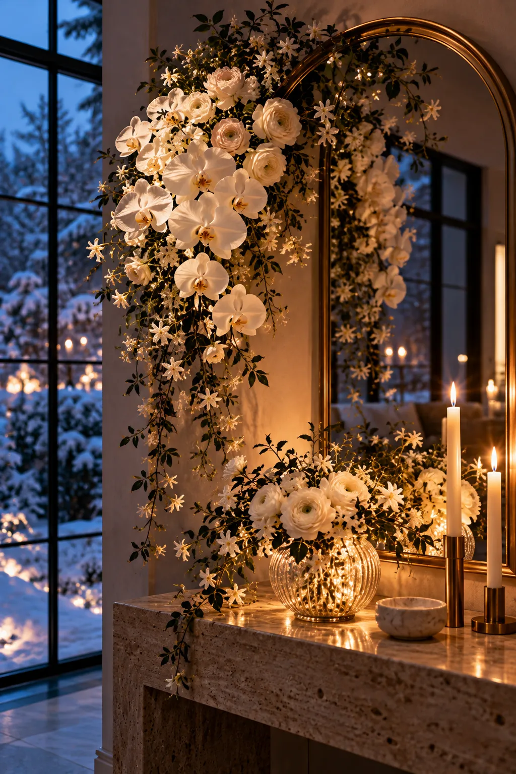 winter floral arrangements