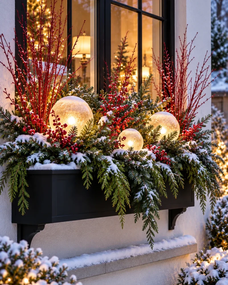 winter window box ideas